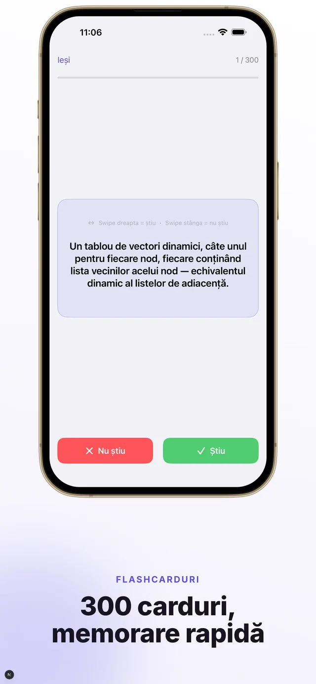 Flashcard cu răspuns despre structuri de date
